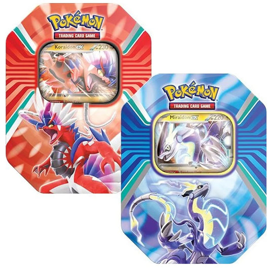 Pokemon Tin: Leggende Di Paldea (Koraidon-Ex O Miraidonex) Tcg Gcc Card (Random)