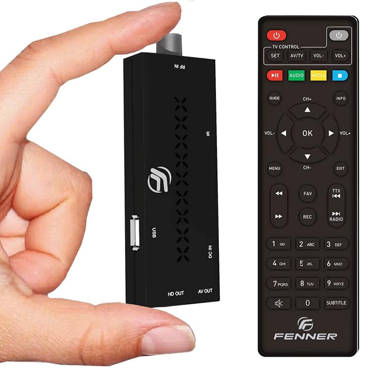 Fenner Fn-Gx3 Decoder Dongle Tv Stick Hd Mini Box Digitale Terrestre Dvb-T2/Hevc