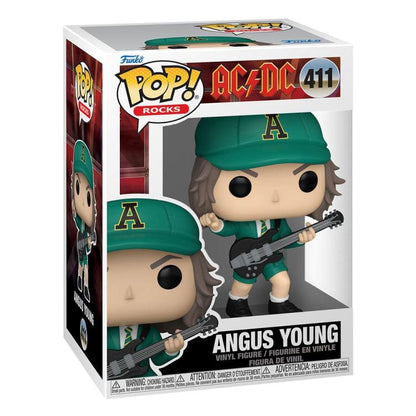 Funko Pop ! Rocks Ac/Dc - (411) Angus Young (Green Outfit) Figure 9Cm Rocks Idol