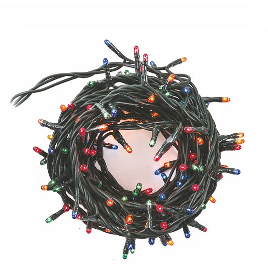Serie Luci Albero Di Natale Minilucciole 180 Led Lampadine 10.5Mt Multicolor