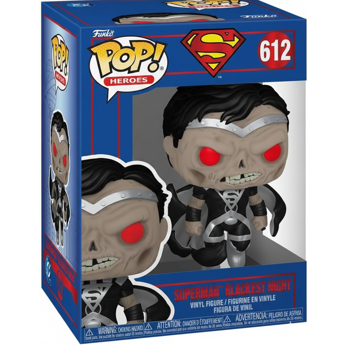 Funko Pop! Heroes Superman (612) Superman Blackest Night - Vinyl Figure 9cm