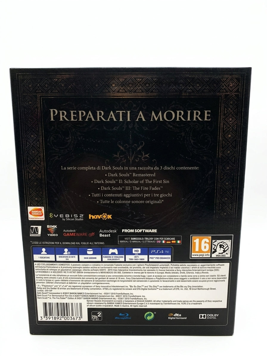 Dark Souls Trilogy Videogioco Ps4 Italiano Copertina Italiana Pal Ita Nuovo