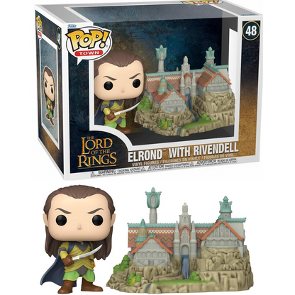 Funko Pop! Town The Lord Of The Rings - (48/1747) Elrond With Rivendell Figure 25cm