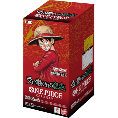 Bandai One Piece JPN Carrying on His Will OP-13 Box 24 Buste TCG Card