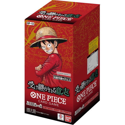 Bandai One Piece JPN Carrying on His Will OP-13 Box 24 Buste TCG Card