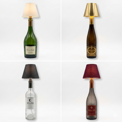 Universo Lampada Led Ricaricabile da Tavolo per Bottiglie Colore Luce Selezionabile CCT 3in1 (Luce Fredda, Naturale e Calda)