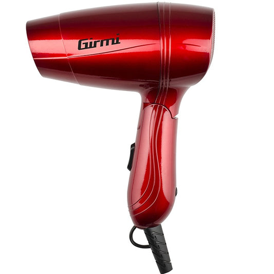 Girmi Asciugacapelli Pieghevole Ph02 1200W Fono Rosso Portatile Phon Da Viaggio