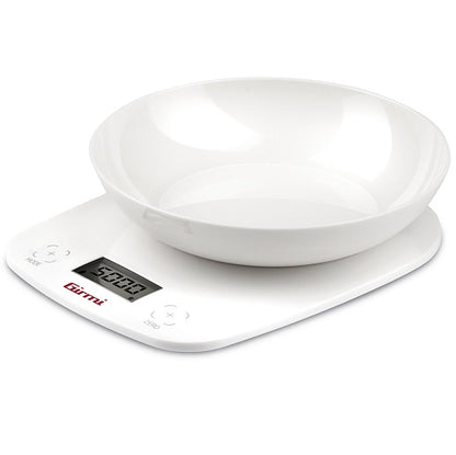 Girmi Bilancia Da Cucina Elettronica Con Ciotola Ps01 1Gr/5Kg Bianco Rosso Verde