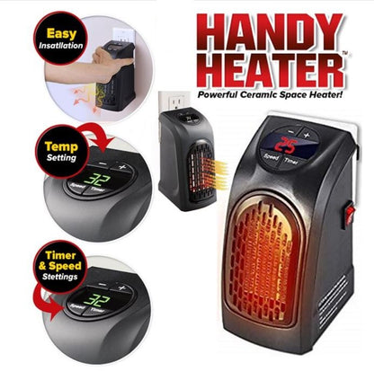 Stufa Elettrica 350W Portatile Stufetta Handy Heater Presa Elettrica Scaldino