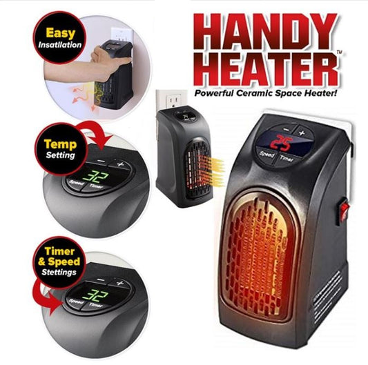 Stufa Elettrica 350W Portatile Stufetta Handy Heater Presa Elettrica Scaldino