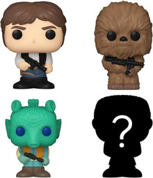Funko Bitty Pop ! Star Wars - Han Solo/Chewbacca/Greedo 4 Pack + Mistery Figure