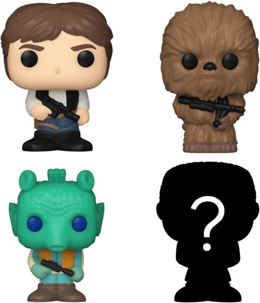 Funko Bitty Pop ! Star Wars - Han Solo/Chewbacca/Greedo 4 Pack + Mistery Figure
