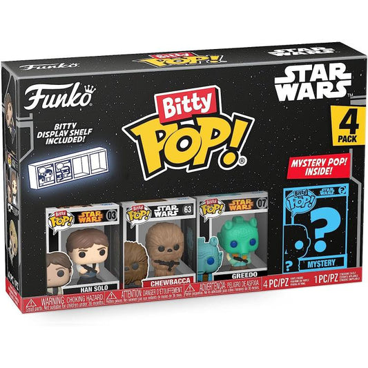 Funko Bitty Pop ! Star Wars - Han Solo/Chewbacca/Greedo 4 Pack + Mistery Figure