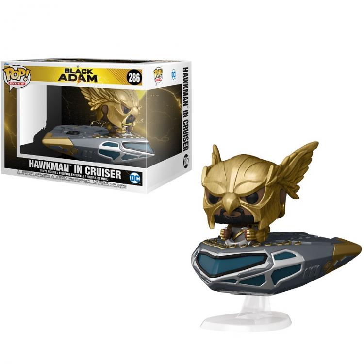Funko Pop Movies Black Adam Hawkman In Cruiser (286) Vinyl Figure Dc Collezione