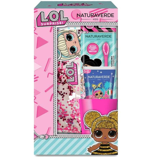 Naturaverde Kids Lol Surprise Kit Dentifricio Spazzolino Bicchiere E Pochette