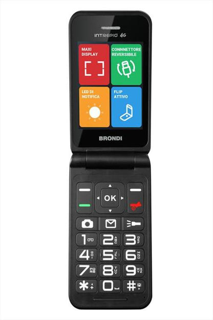 BRONDI INTREPID 4G (VERDE) TELEFONO CELLULARE CLAMSHELL DUAL SIM FOTOCAMERA 2 MP