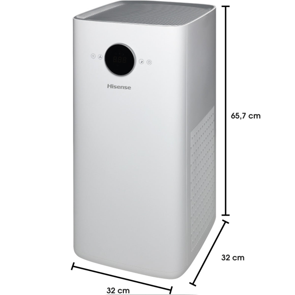 Hisense Purificatore d'Aria Ionizzatore Filtro Hepa+Carboni Attivi Display Sterilizzatore Uv-C AP580H