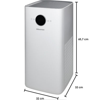 Hisense Purificatore d'Aria Ionizzatore Filtro Hepa+Carboni Attivi Display Sterilizzatore Uv-C AP580H