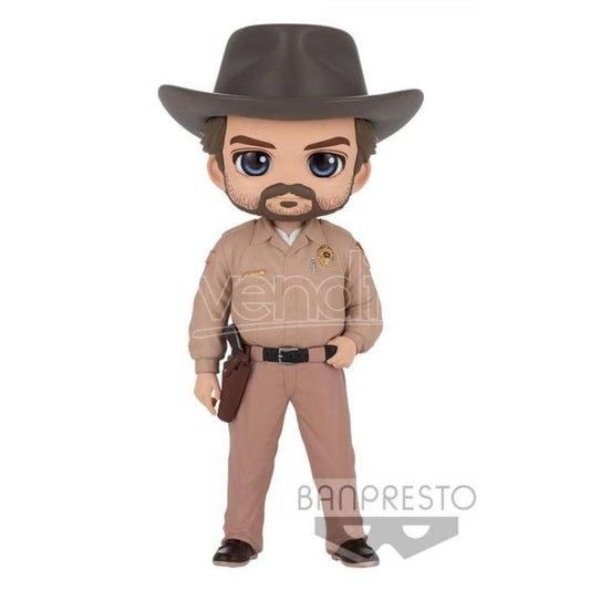 BANPRESTO Q POSKET (STRANGER THINGS) NETFLIX - HOPPER STATUETTA PVC FIGURE 14CM