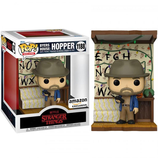 Funko Pop ! Deluxe Byers House Netflix Stranger Things - Hopper (1188) Figure