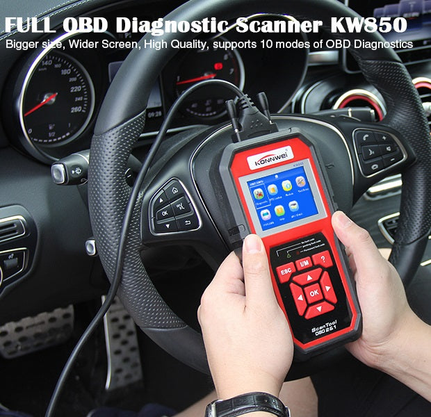 Tester Obd 2 Ii Scanner Konnwei Kw850 Lettore Codice Diagnostica Centralina Auto
