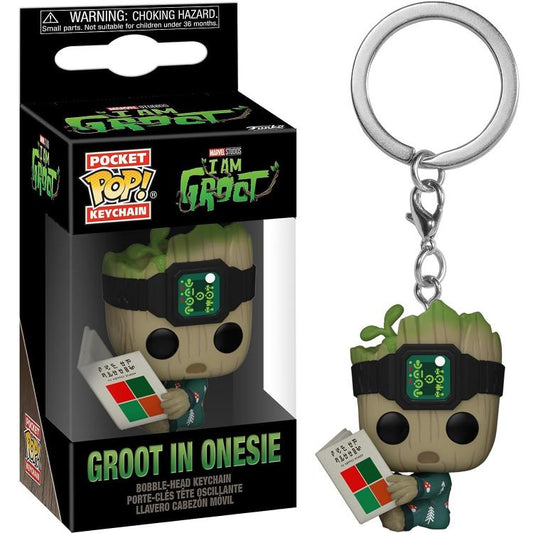 Funko Pop Pocket Keychain - Marvel: I Am Groot (Groot In Onesie) Portachiavi 4Cm