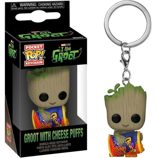 Funko Pop Pocket Keychain - Marvel: I Am Groot (Groot With Cheese P) Portachiavi