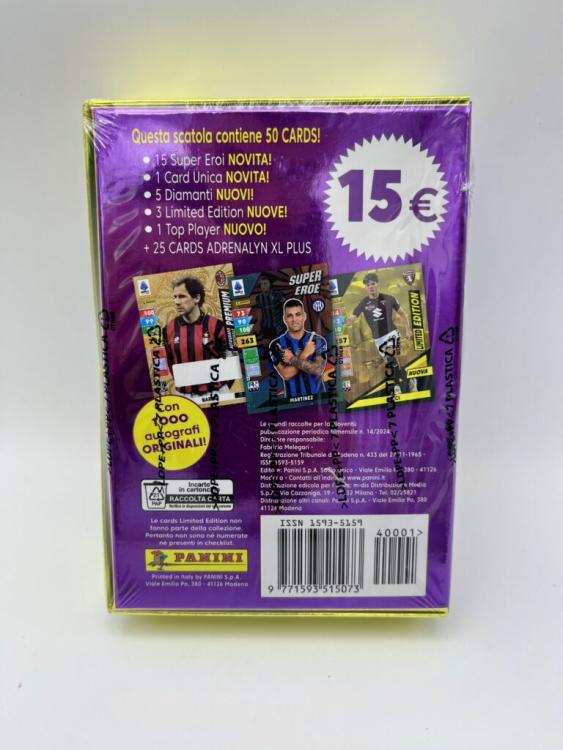 Panini Card Adrenalyn Xl 2024-25 Dream Box 15Th Anniversario Cofanetto 50 Cards