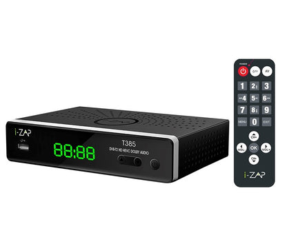 I-Zap Decoder Digitale Terrestre Hd Dvb T2 Hevc Usb Lan Scart Hdmi Led - T385
