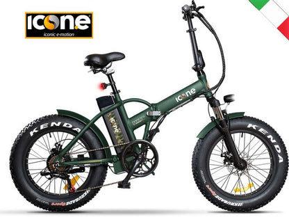 BICICLETTA ELETTRICA FAT-BIKE PIEGHEVOLE A PEDALATA ASSISTITA 20" 250W ICON.E V
