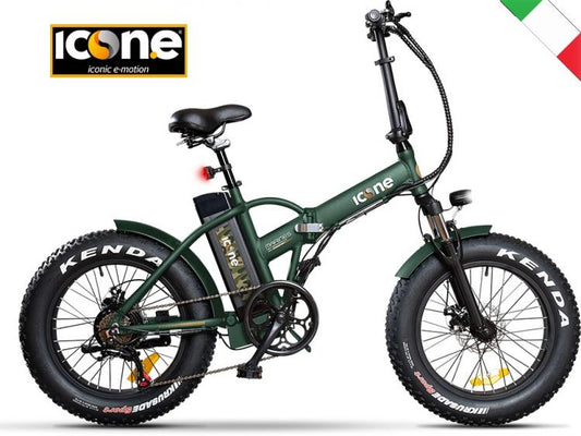 BICICLETTA ELETTRICA FAT-BIKE PIEGHEVOLE A PEDALATA ASSISTITA 20" 250W ICON.E V