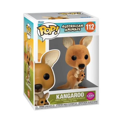 Funko Pop ! Australian Animals - (112) Kangaroo Figure Flocked (Canguro) 9cm