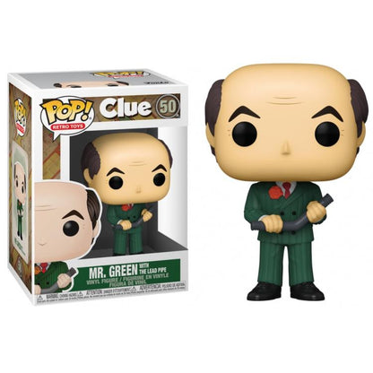 Funko Pop ! Retro Toys - Clue (50) Mr. Green With The Lead Pipe Vinyl Figure 9Cm