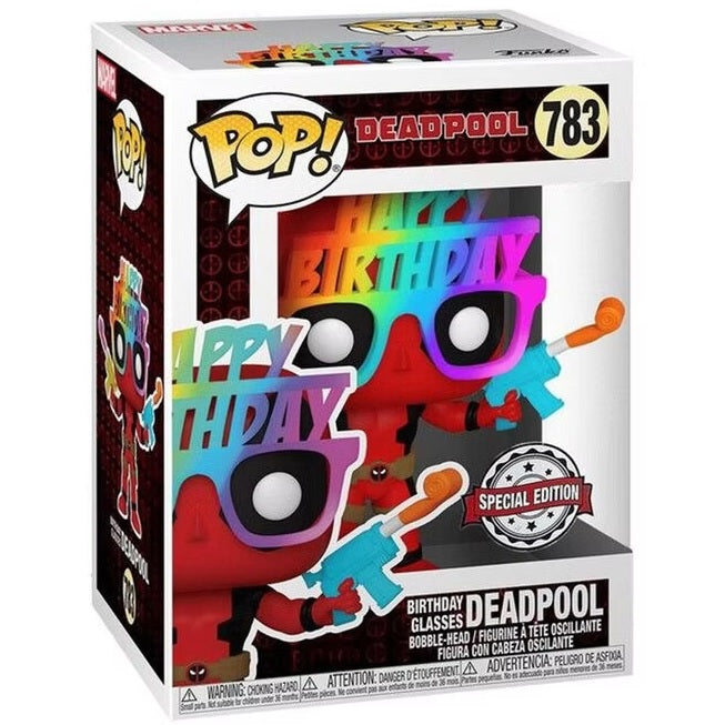 Funko Pop ! Deadpool (783) Birthday Glasses Deadpool Compleanno Special Edt. 9Cm