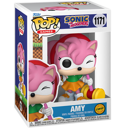 Funko Pop! Games: Sonic the Hedgehog (1171) Amy Rose w/Hammer (Chase) Figure 9cm