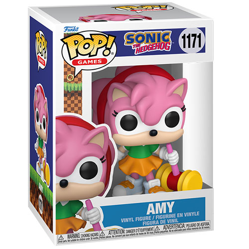 Funko Pop! Games: Sonic the Hedgehog - (1171) Amy Rose w/Hammer Vinyl Figure 9cm
