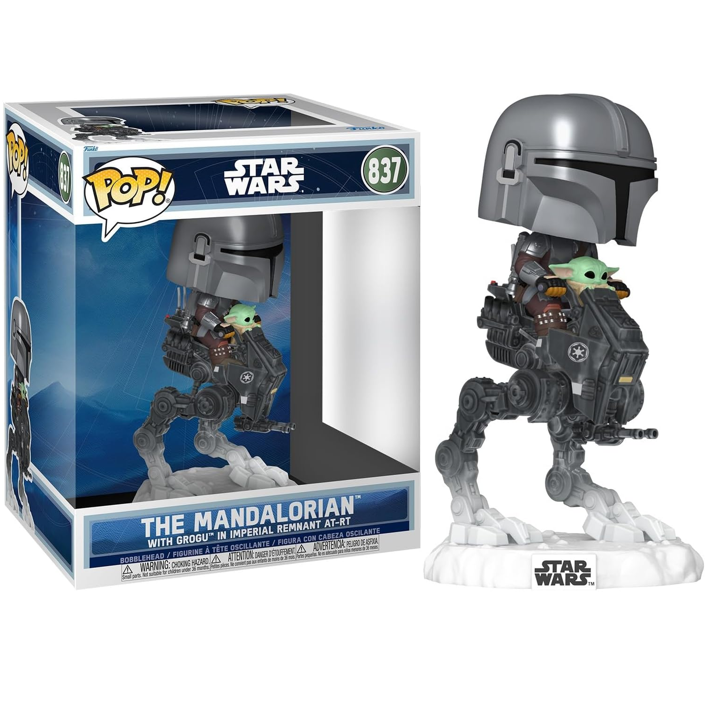 Funko Pop! Star Wars (837) The Mandalorian w/Grogu Imperial Remnant AT-RT 15cm