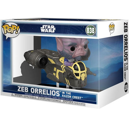 Funko Pop! Rides Star Wars - (838) Zeb Orrelios In The Razor Crest Figure 15cm