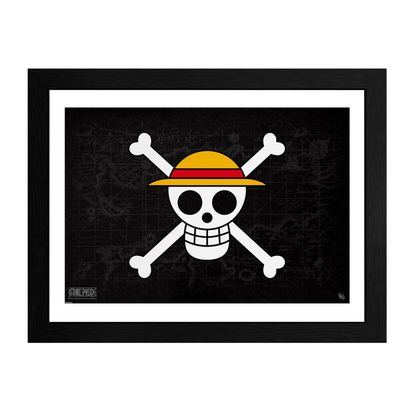 One Piece StrawHat Crew Flag - Cornice Quadro Collector Print 30x40cm