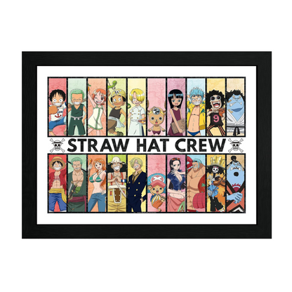 One Piece StrawHat Crew - (Past & Present) - Cornice Quadro Collector Print 30x40cm
