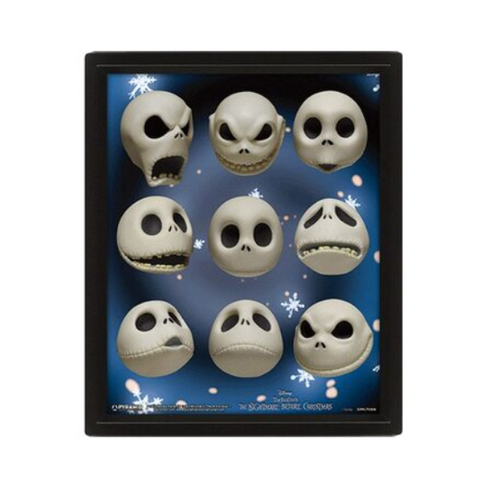 Pyramid Disney - Nightmare Before Christmas (Jack Expressions) - Poster 3D Lenticular Incorniciato