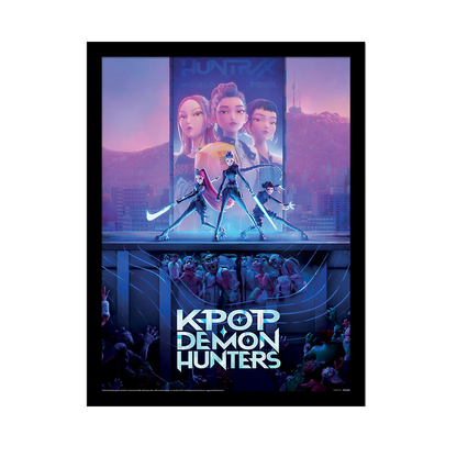 KPop Demon Hunters Key Art Cornice Quadro Collector Print 30x40cm