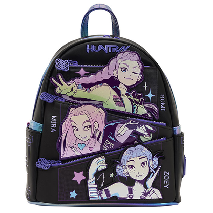 Funko Loungefly: KPop Demon Hunters - Mini Zaino Huntrix con ciondolo per foto