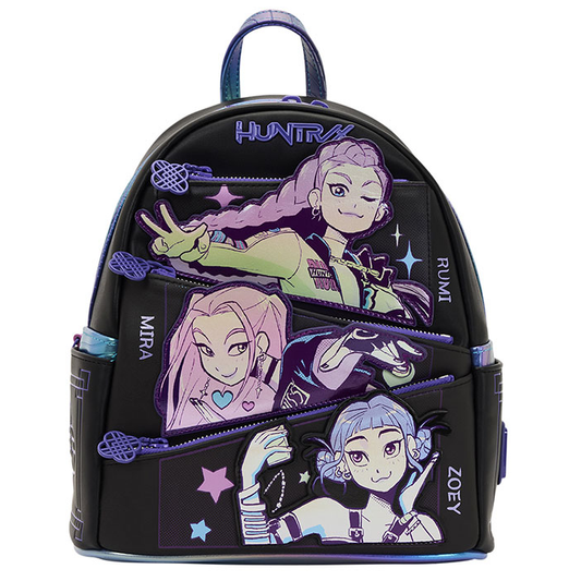 Funko Loungefly: KPop Demon Hunters - Mini Zaino Huntrix con ciondolo per foto