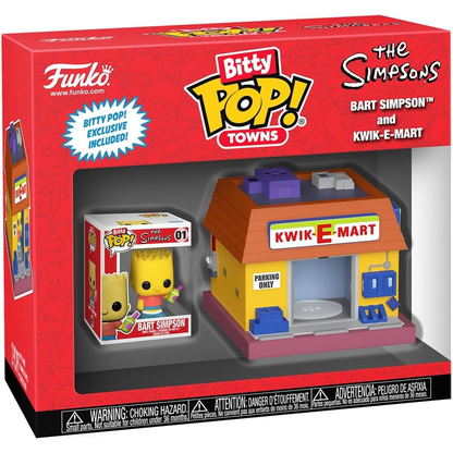Funko Bitty Pop! Towns: The Simpson - Bart Simpson & Kwik-E-Mart Mini Figure 5cm