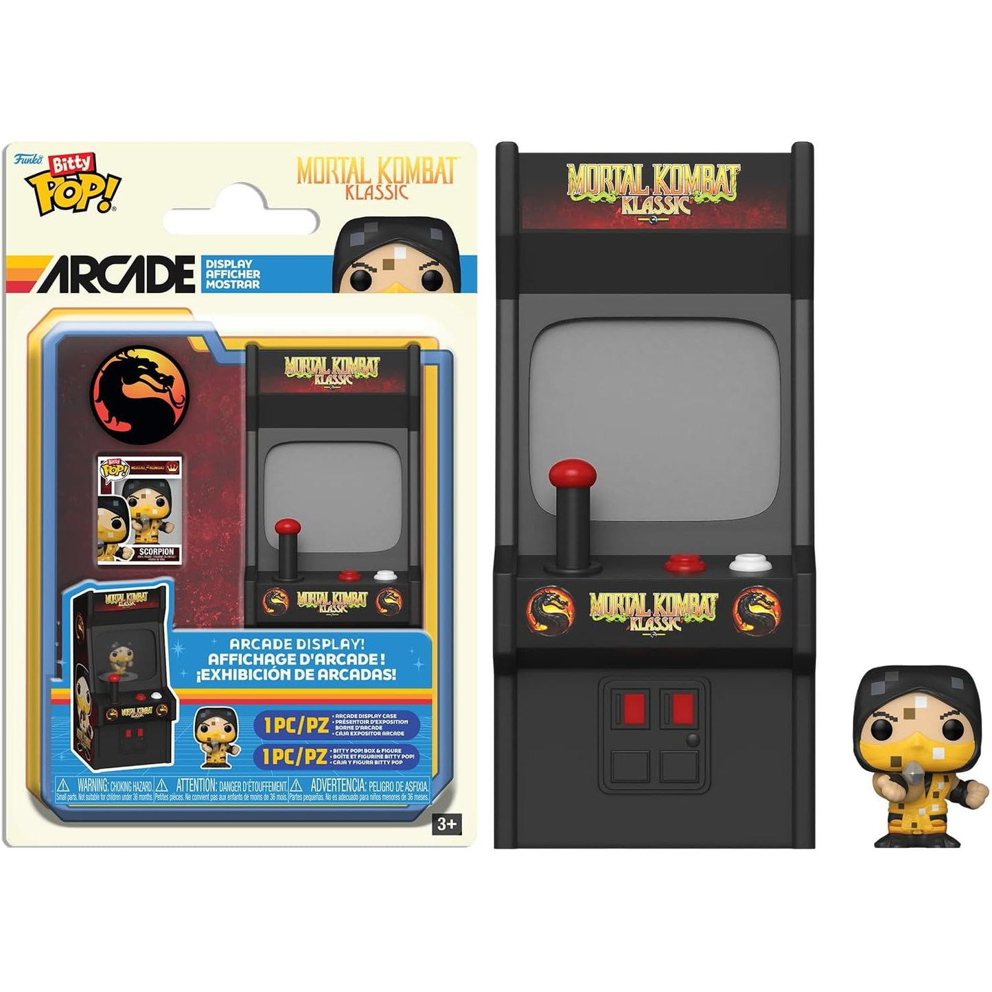Funko Bitty Pop! Mortal Kombat Klassic Arcade Display: Scorpion - Mini Vinyl Figure