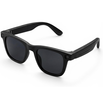 Nilox Occhiali Smart Video con Fotocamera 8MP, Registrazione Full HD UV400, Audio Open-Ear, Lenti Intercambiabili Trasparenti e Solari, Filtro Luce Blu, Autonomia Fino a 18 Ore