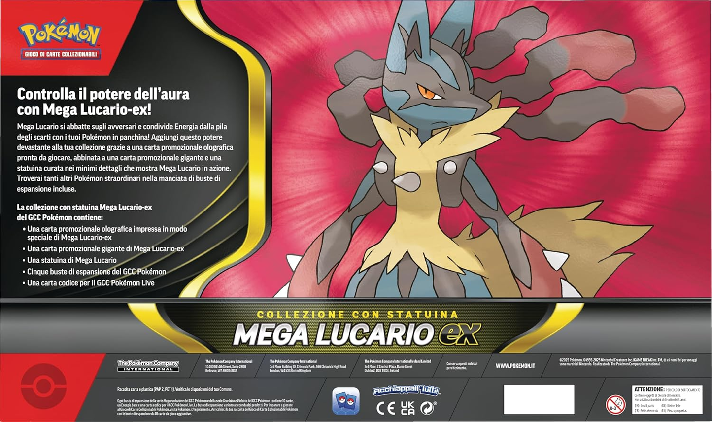 Pokémon: Collezione Con Statuina Mega Lucario-ex & Cinque Buste Di Espansione