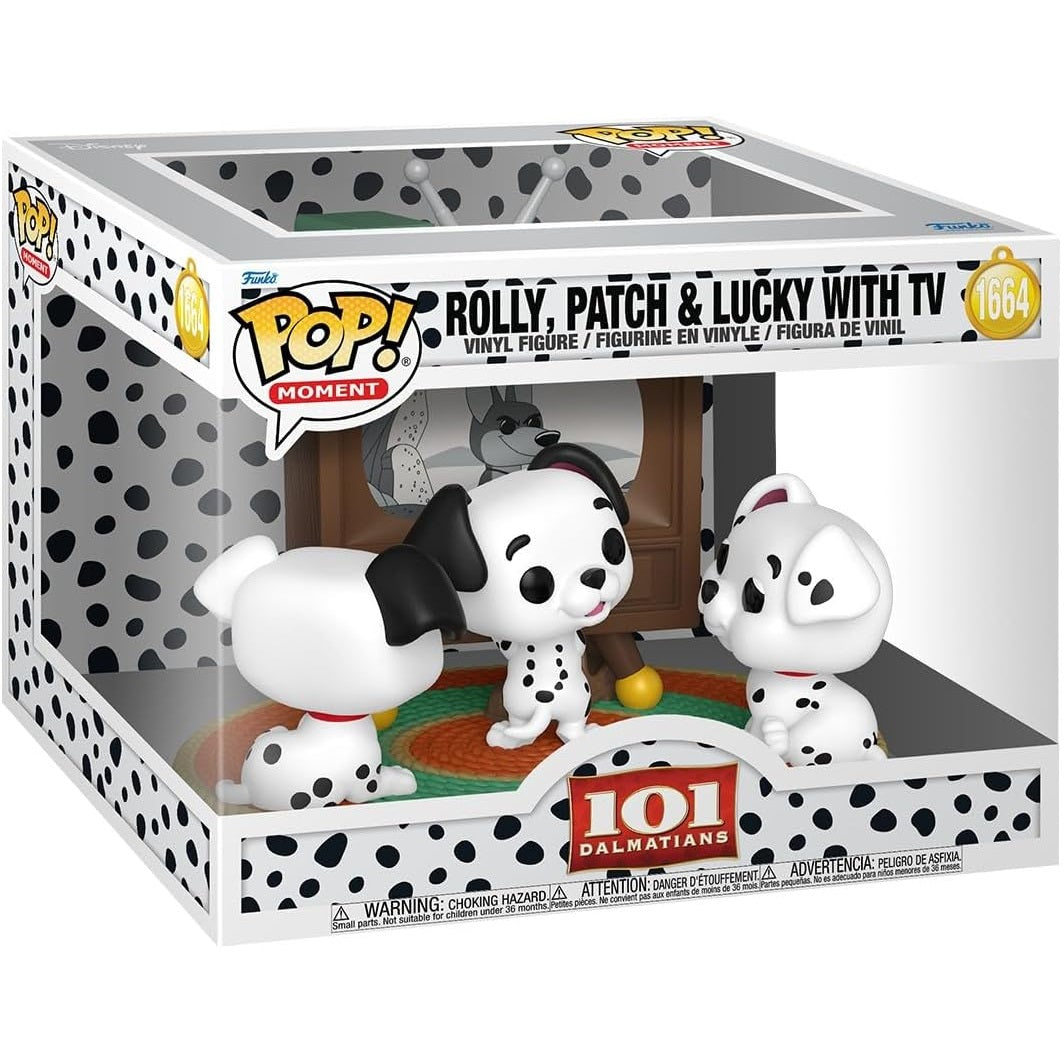 Funko Pop! Disney: La Carica Dei 101 (1664) Rolly, Patch & Lucky With TV - Vinyl Figure 9cm