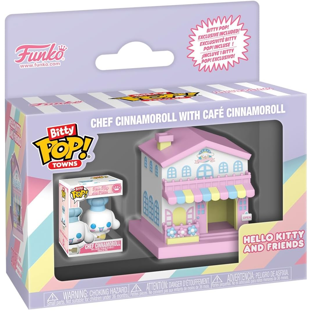Funko Bitty Pop! Town Hello Kitty And Friends: Chef Cinnamoroll With Café Cinnamoroll - Mini Figure 5cm